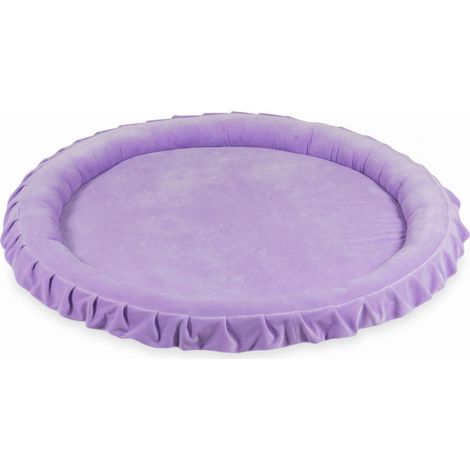 Colchoneta nido infantil de 120 cm, terciopelo suave morado