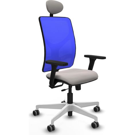 Chaise de bureau piqueras y crespo Motilla bleu maille simili cuir (1/2)