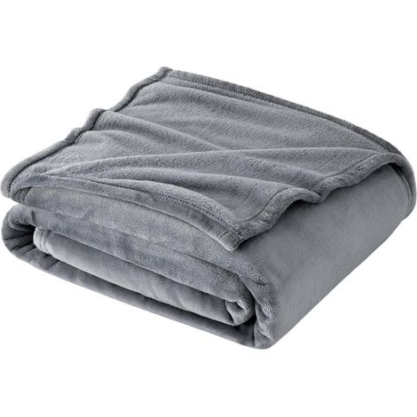 Plaid Couverture Polaire Douillette - Plaid Polaire Douce et Chaude 150 x 200 cm, Couverture de Canapé XL, Grand Jeté de Canapé en Flanelle (1/4)