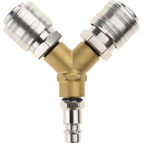 Raccord rapide nickelé 1/4 pouce — Un distributeur d'air comprimé professionnel conçu spécifiquement pour les outils pneumatiques. (1/5)