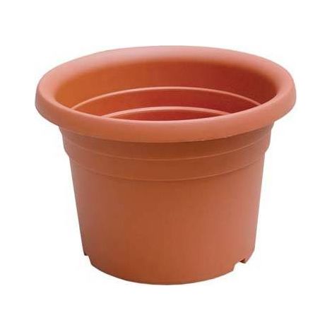 Vaso cilindro in plastica - Dahlia - color terracotta - Misure: Ø cm 60x42h