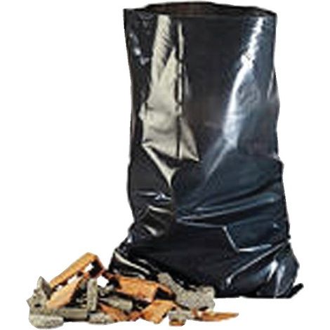 Carton de 100 sacs à gravat en polyéthylène noir 1000 x 500mm - TOUSSAC - SG0500/1000/001N
