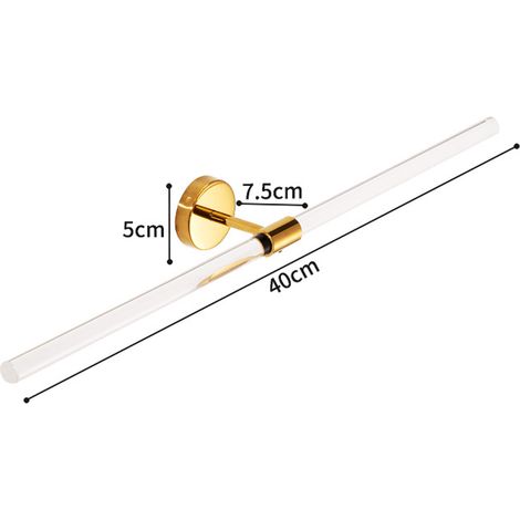 16 Zoll (ca. 40 cm) großer Handtuchhalter aus goldfarbenem Acryl für Badezimmer, Wandmontage