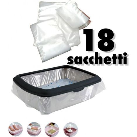 Trade Shop - 18 Einweg-Ersatzbeutel für Katzenklo-Hygienebeutel - (1/2)