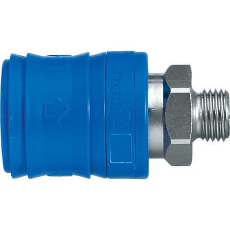 Raccord rapide pneumatique Legris, Filetage Mâle vers Mâle G 1/4 Mâle 31mm 1/2pouces Européen, Profil rectus en Laiton ( Prix pour 1 )