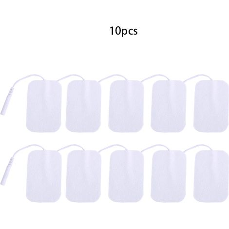 Packung mit 10 bis 20 Elektroden für TENS/EMS-Nerven- und Muskelstimulatoren, Akupunktur- und Physiotherapiegeräte, Gelelektroden, 2-mm-Stecker  04393-AquaForge