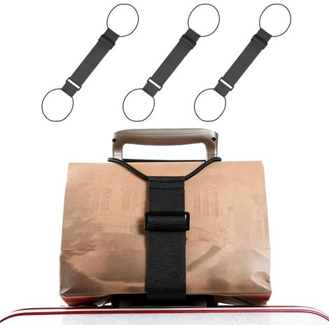 3 Pieces Luggage Strap, Elastic Fastening Belts For Luggage, Adjustable Luggage Straps, Travel, Luggage Accessories, Travel Accessories (1/5)