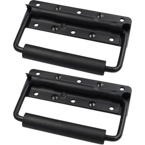 BUNTHAUS 2 Pièces Poignée de Coffre, 125mm Poignee pour Caisse Poignées de Caisse Pliante Poignée de Boîte D'épreuve Pliantes à Ressort avec Poigné pour Remplacement de Boîte à Outils (1/5)