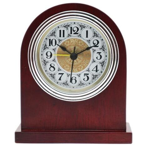 Réveil Analogique en Bois, Réveil Matin à Piles Réveil Silencieux sans Tic Tac Horloge de Chevet Classique Reveil Analogique de Voyage pour Chambre à Coucher, Salon, Cuisine (1/5)