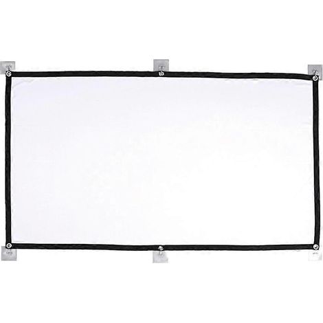 Écran de projection portable 150 pouces 16:9, rideau de projection simple, écran souple haute densité pour bureau à domicile (1/5)