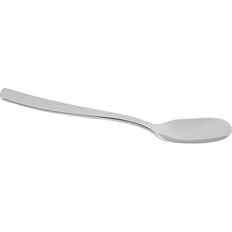 A di Alessi AJM22/4 KnifeForkSpoon Cucchiaio da Dessert, in Acciaio Inossidabile 18/10 Lucido, Set da 6 (1/4)