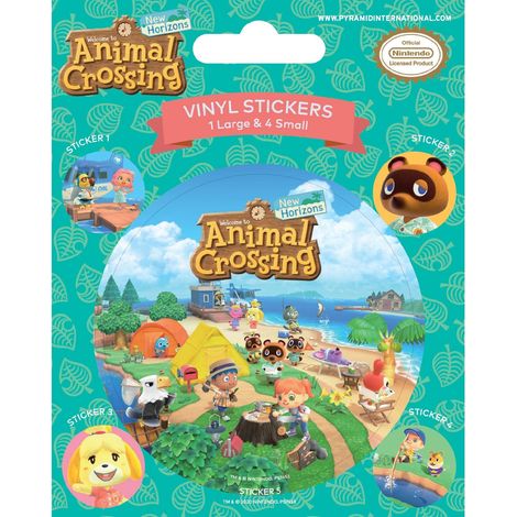 Pyramid International Set 5 Adesivi In Vinile Animal Crossing Island Antics