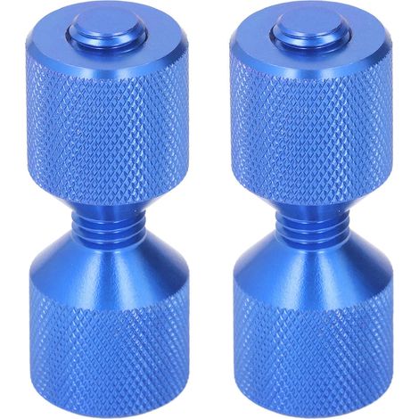 Ausrichtstifte aus eloxiertem Aluminium für Flansche, 2 Stück, 1 bis 1/8 Zoll, Doppelloch-Stiftset für Flansche von 0,5 bis 14 Zoll, 150 lb, blau.