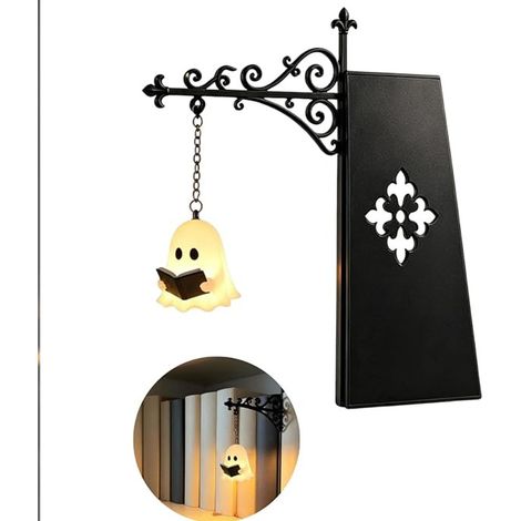 Beyamis Lampe LED vintage étagère - Lanterne bibliothèque style lampadaire
