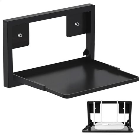 Support mural pliable pour routeur, petit projecteur, support mural universel pour routeurs, boîtier TV, récepteur Hi-Fi, consoles de jeux (1/5)