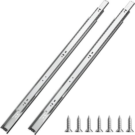 VEVOR Guide per Cassetti, 10 Paia di Guide per Mobili, con Cuscinetti a Sfera a Estensione Completa, Capacita di Carico di 45 kg per Montaggio Laterale per Impieghi Gravosi 600 mm