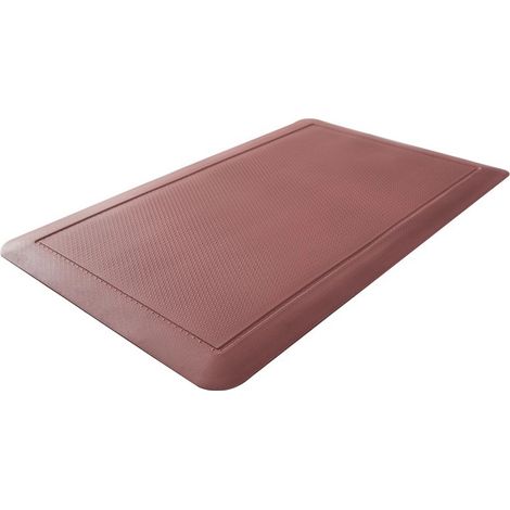 Nordic style home decor PVC thickened kitchen mat, waterproof and oil-proof, thickened leather floor mat, easy to clean - burgundy - 4575cm with large slanted edges