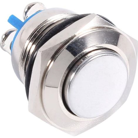 Metall-Taster-Schalter mit Momentanfunktion, wasserdichter und staubgeschützter Startknopf, Ein-/Ausschalter mit Schraubklemmen für 16-mm-Montagedurchmesser (5/8 Zoll), geeignet für Fahrzeuge und Haus