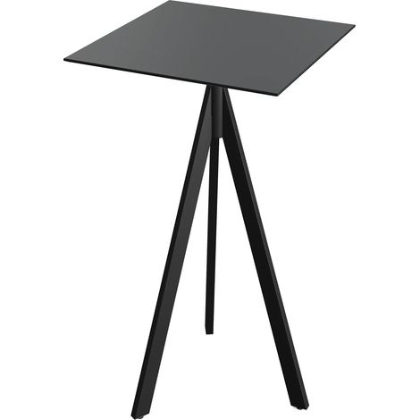 Mange-Debout Infinity Tripod avec Piètement Noir et Plateau HPL 70 x 70 cm - Veba (1/3)
