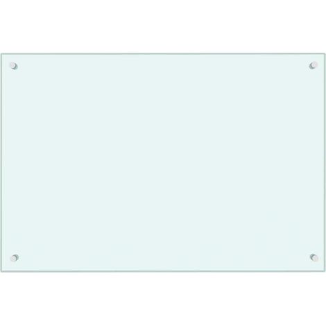 Protección salpicaduras cocina vidrio templado color leche 90x60 cm vidaXL
