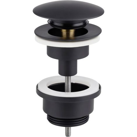 Cornat Druckknopf-Ablaufventil Noir round schwarz Druckknopf-Ablaufventil