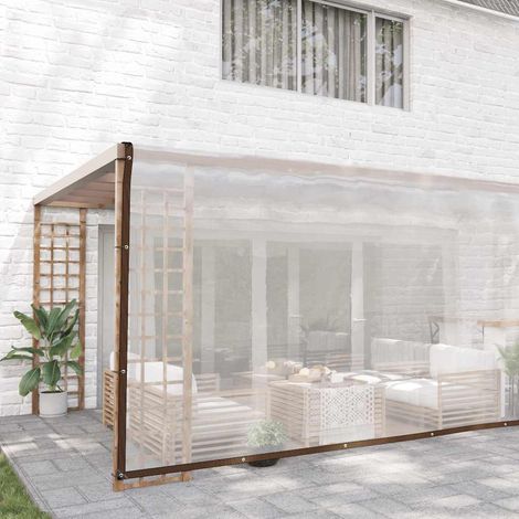 Bâche transparente avec œillets 5x12 m polyéthylène (1/5)