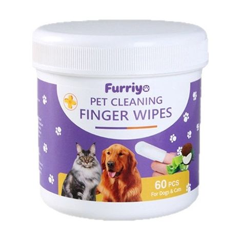 Furriyo Pet Cleaning Finger Coats – Dental cleaning, bad breath removal and grooming products for cats and dogs (1/5)