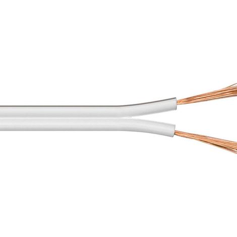 Microconnect AUDSPEAKER6 - 100 m Lautsprecherkabel, Farbe Weiß