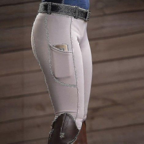Pantalon d'équitation pour femme, legging de sport élastique à compression et taille haute (1/4)