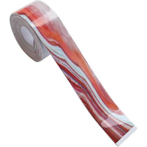 Autocollant mural adhésif imperméable en PVC pour carrelage, à faire soi-même, pour salle de bain.-Red