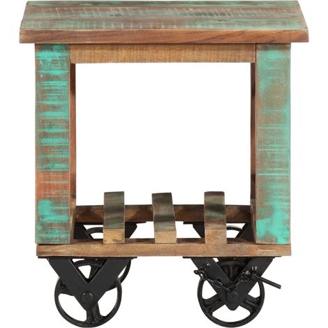 Maison Exclusive - Tavolino con Ruote 40x40x42 cm in Legno Massello di Recupero