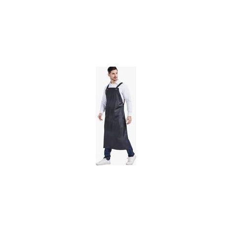 Tablier imperméable pour hommes, à bretelles réglables, en caoutchouc épais résistant à l'huile, tablier de protection pour atelier industriel