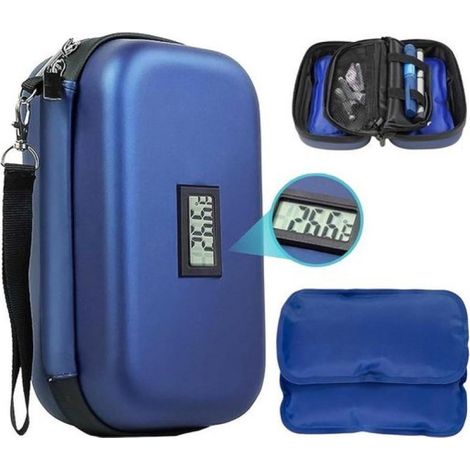 Nevera portátil con bolsa de hielo – contenedor para almacenar alimentos con compartimento aislado
