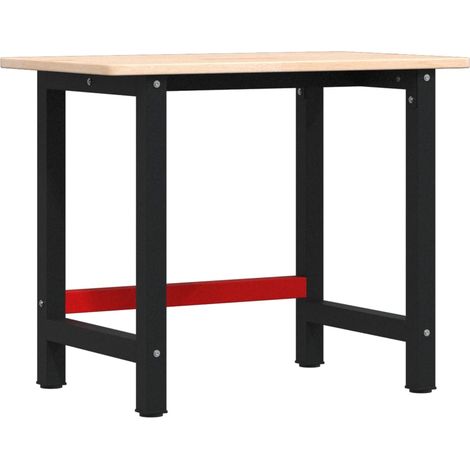 Workbench 100x60x81.5 cm Solid Wood Oak Rectangular vidaXL