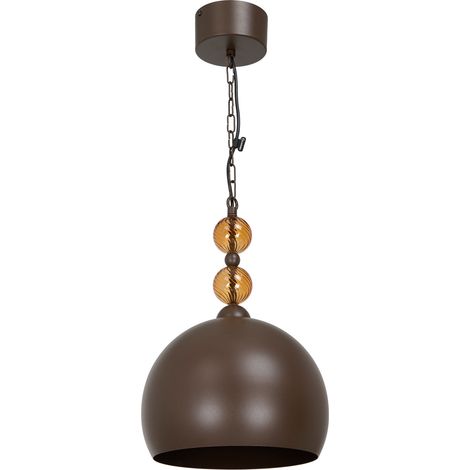 Suspension décorative Tobago cashmere et boules graphite, 1xE27 15 W - Luminex (1/2)