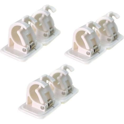 Lot de 2-4-6 crochets auto-adhésifs pour tringle à rideau, crochets de fixation pour tringle à rideau, supports muraux de [559] (1/4)