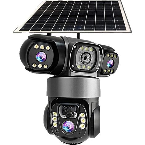 Caméra de sécurité, résolution 15MP, alimentée par énergie solaire, Caméra WiFi sans carte (1/2)