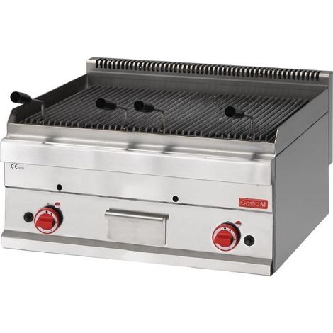 Grill pierre de lave au Gaz Plaque en fonte - Gastro M