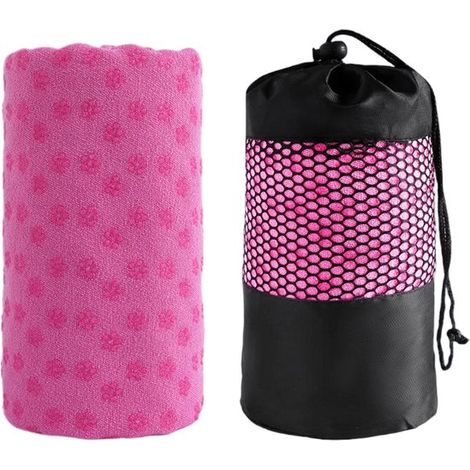Yogahandtuch – Rutschfest – Für die meisten Yogamatten geeignet – Extra weich – Hellblau – 183 x 63 cm (1/5)