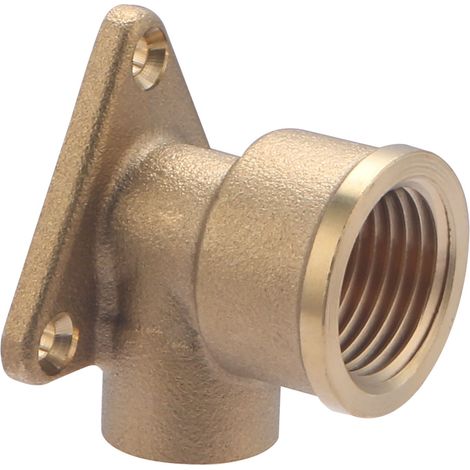 Raccordo a gomito in ferro/rame con flangia, ø14, F15x21 NOYON & THIEBAULT