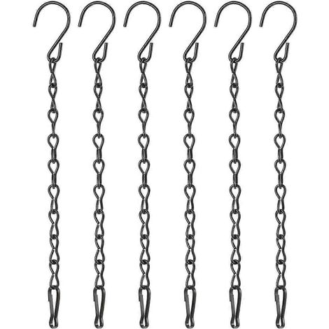 Lot de 6 chaînes décoratives de 24 cm pour suspension de plantes de jardin. (1/4)