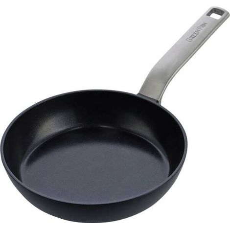 GreenPan CC006385-001 Evolution Padella Multiuso 20 cm con Rivestimento Antiaderente in Ceramica Thermolon Adatta a Tutti i Piani Cottura incluso Induzione colore Nero