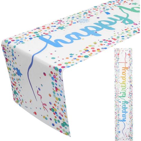 Décoration de table d'anniversaire : Chemin de table sirène compatible avec les fêtes d'anniversaire (1/5)