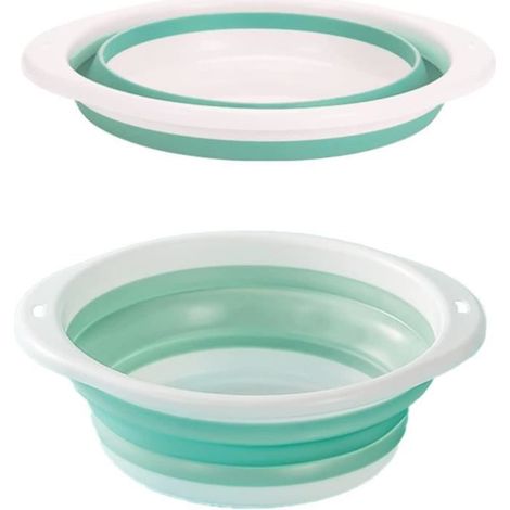 Lavabo pliant - Bassine Rétractable - Silicone Multifonctionnel - Voyage - Camping - Randonnée (1/4)