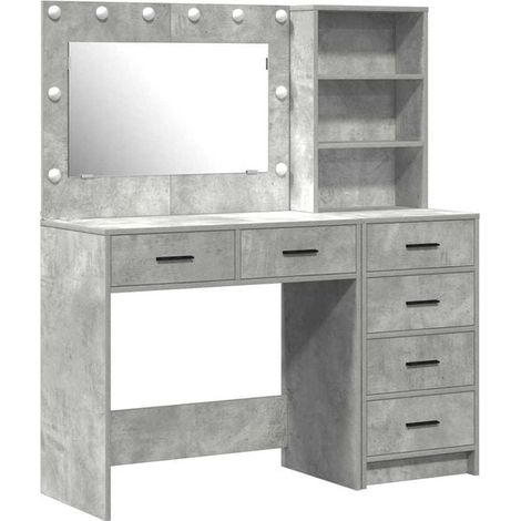 Ensemble de 2 Pièces Coiffeuse, Gris, 78,5 x 41 x 135 cm (1/5)