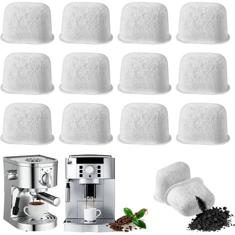 Pack of 12 water filters for Ninja Luxe Cafe coffee machines (es601), activated carbon filter, replacement water filter inserts for Ninja espresso machines (1/5)