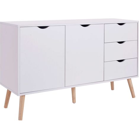 Aparador Salón Fiano en color blanco de estilo nórdico 120x75x39 cm