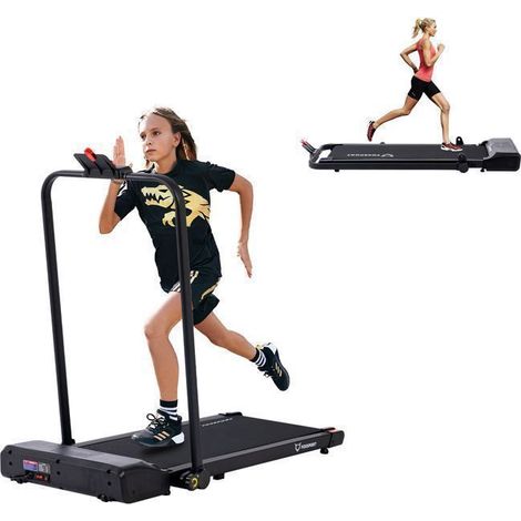 FOXSPORT Tapis da corsa pieghevole - Tapis roulant - Velocità 1-10 km/h - Schermo LED - Compatto e Silenzioso con telecomando