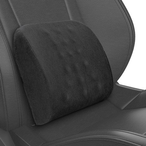Cojín lumbar para coche – espuma viscoelástica – soporte para la espalda – funda lavable – negro