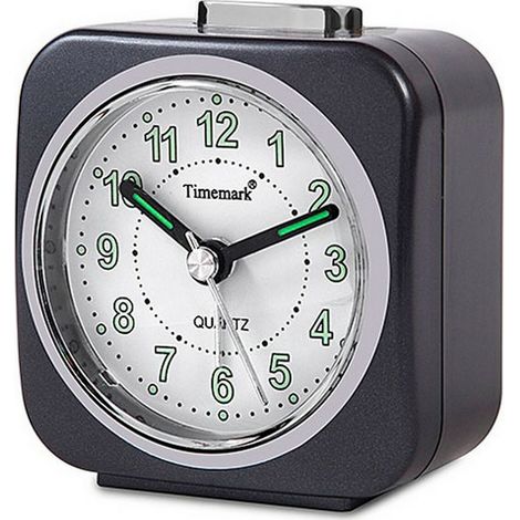 Orologio-Sveglia Analogico Timemark Grigio Silenzioso con suono Modalità notte